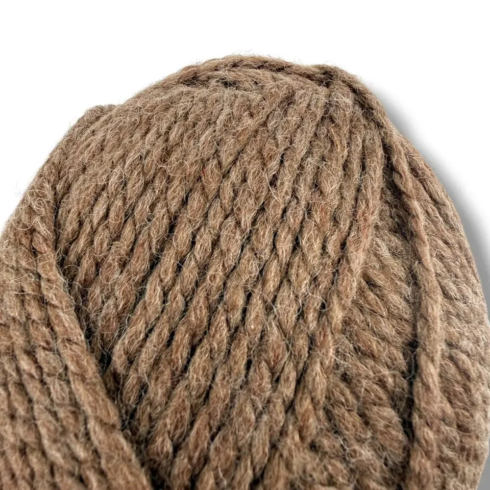 Patons Shetland Chunky Yarn 6 Skeins Deep Taupe Brown 03020 Wool Acrylic 100g